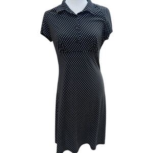 Vintage 90s Black & White Polka Dot Dress